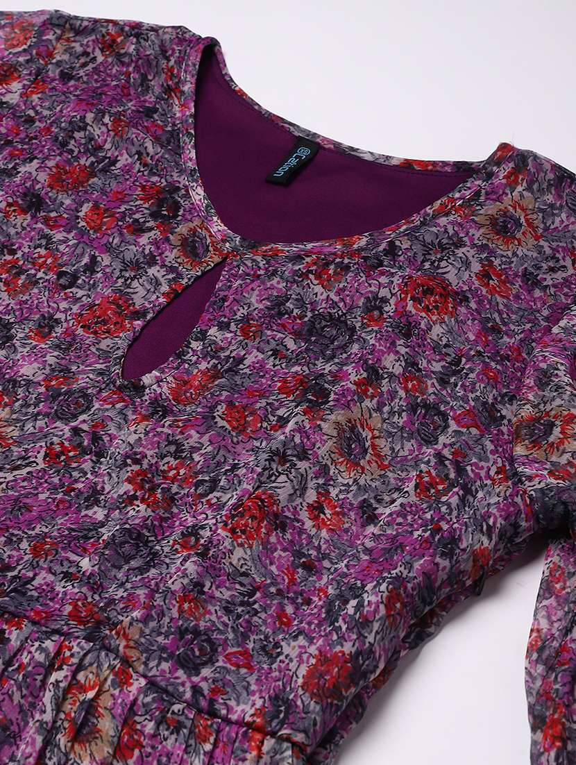 women floral print a-line dress - 21711618 -  Standard Image - 3