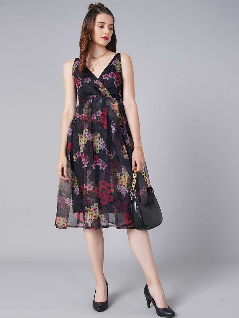 women floral printed a-line dress