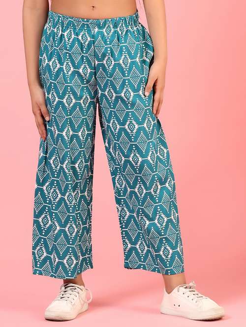 girls printed mid irse casual trouser - 21711659 -  Standard Image - 0