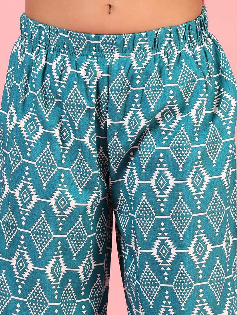 girls printed mid irse casual trouser - 21711659 -  Standard Image - 5