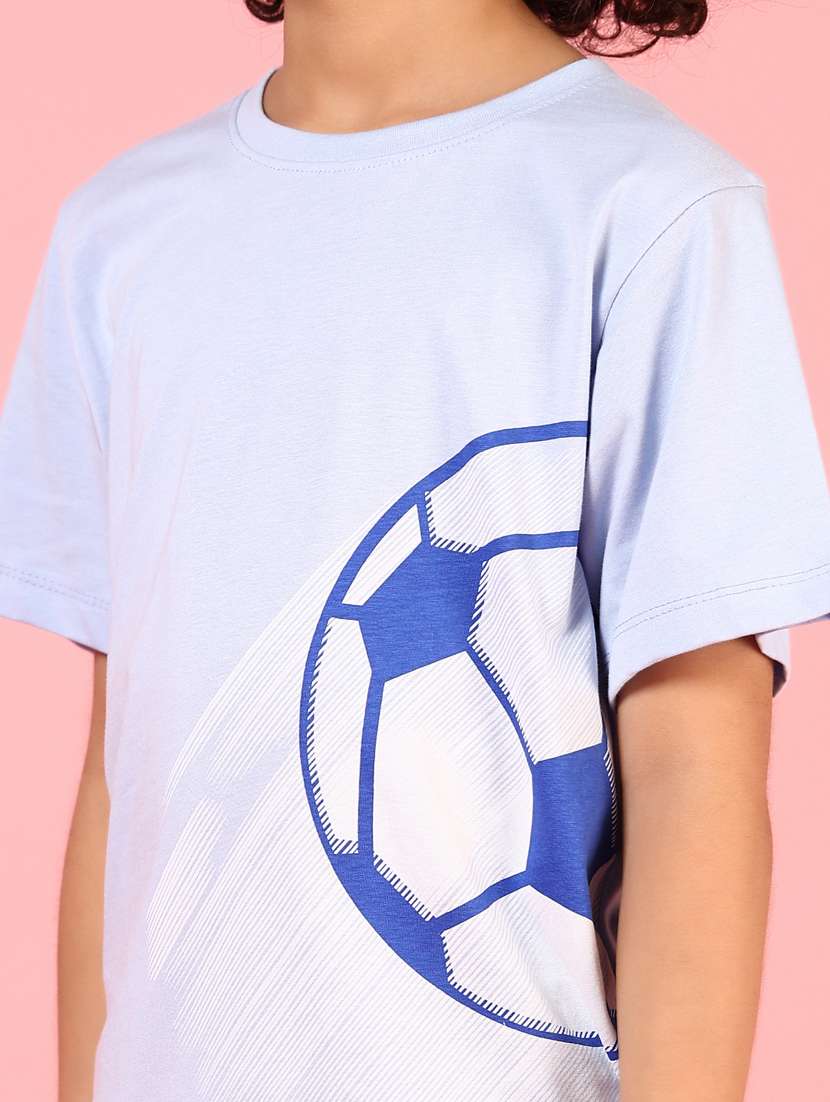 boys placement print round neck t-shirt - 21711665 -  Standard Image - 5