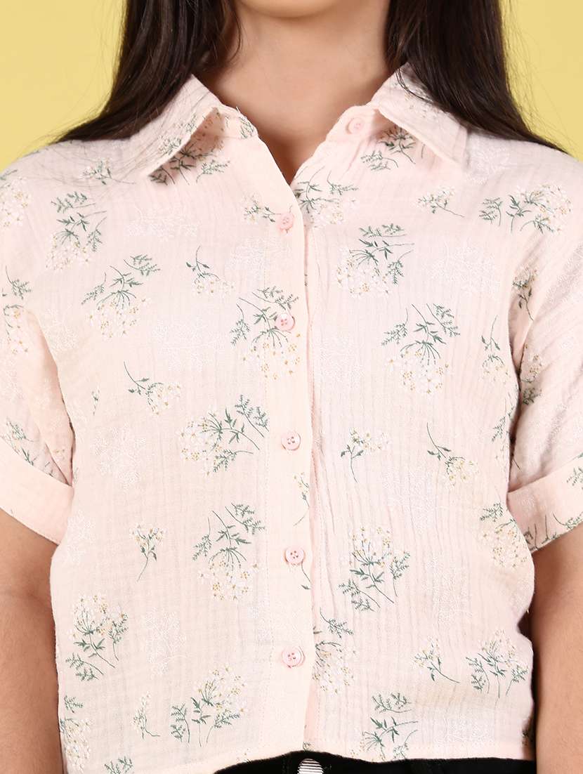 girls floral printed collared shirt - 21711667 -  Standard Image - 5