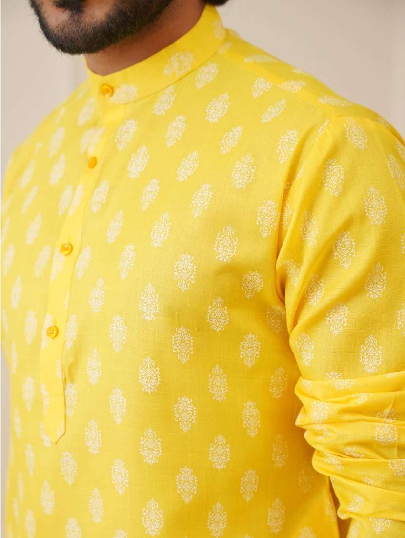 men printed kurta pyjama set - 21711767 -  Standard Image - 5