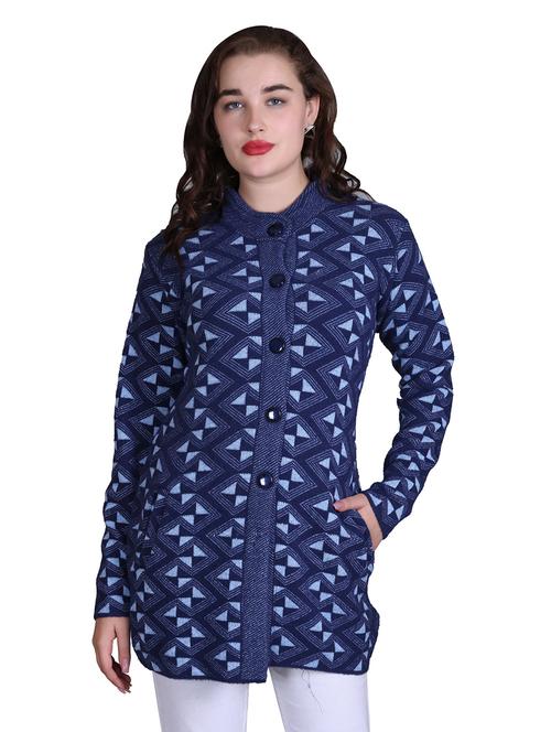 women self design long line coatigan - 21711810 - Standard Image - 0