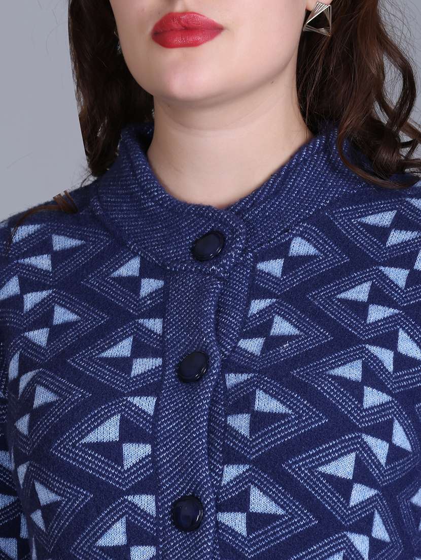 women self design long line coatigan - 21711810 - Standard Image - 5