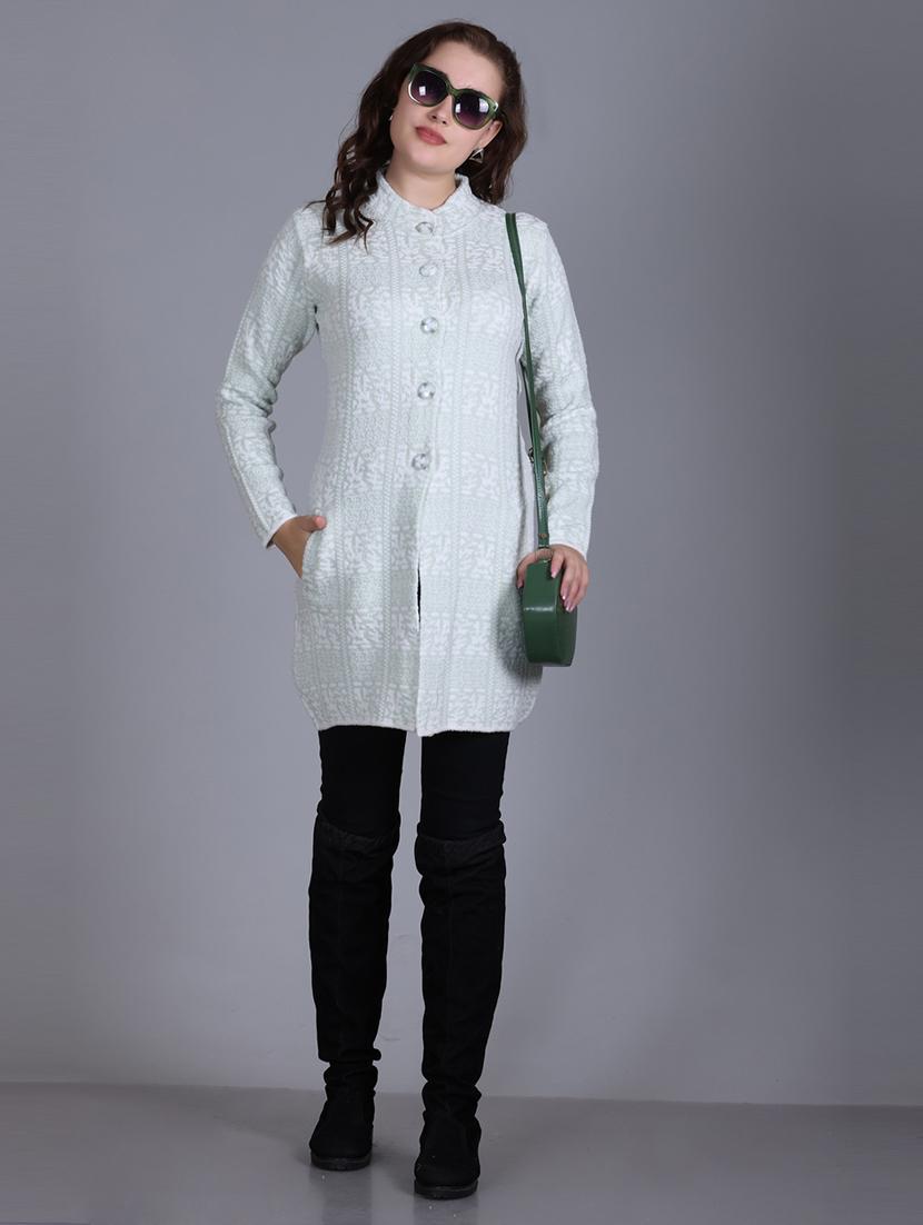 women self design long line coatigan - 21711813 - Standard Image - 3