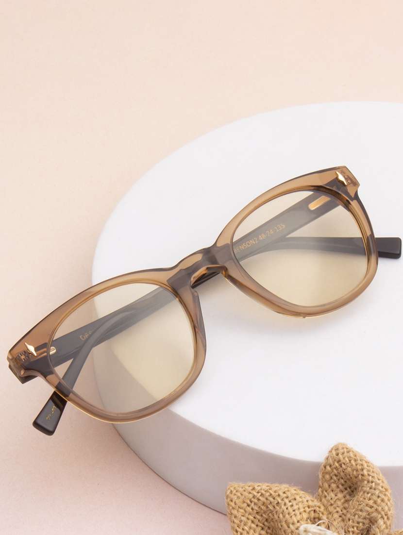 ted-smith unisex light brown premium italian acetate sunglasses with  polarized lenses for men & women - 21711817 -  Zoom Image - 0