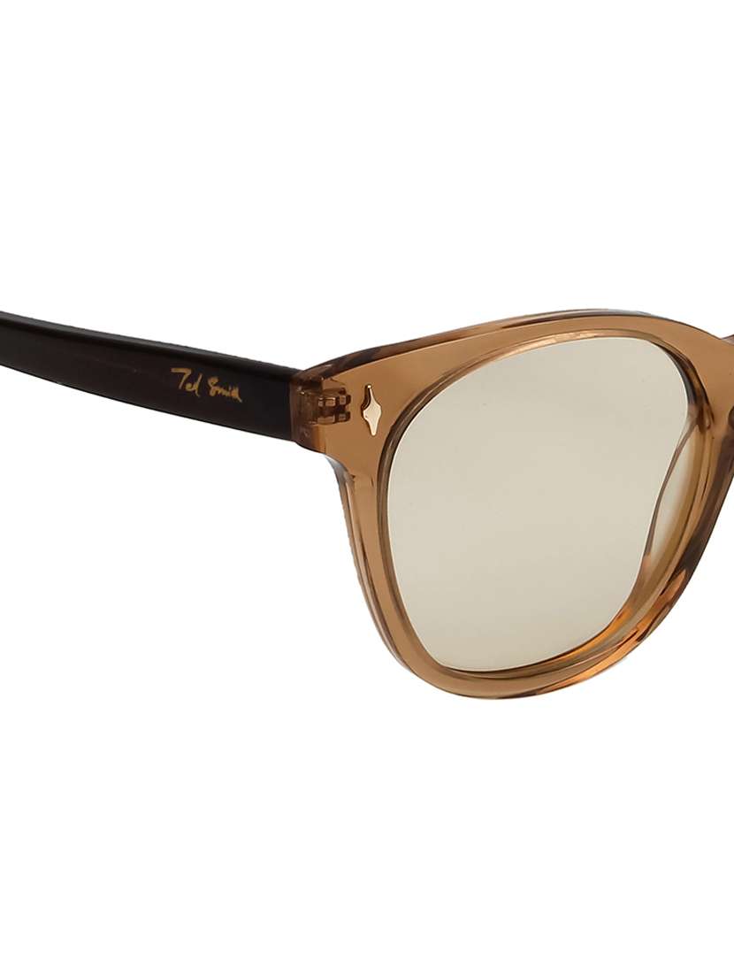 ted-smith unisex light brown premium italian acetate sunglasses with  polarized lenses for men & women - 21711817 -  Standard Image - 5