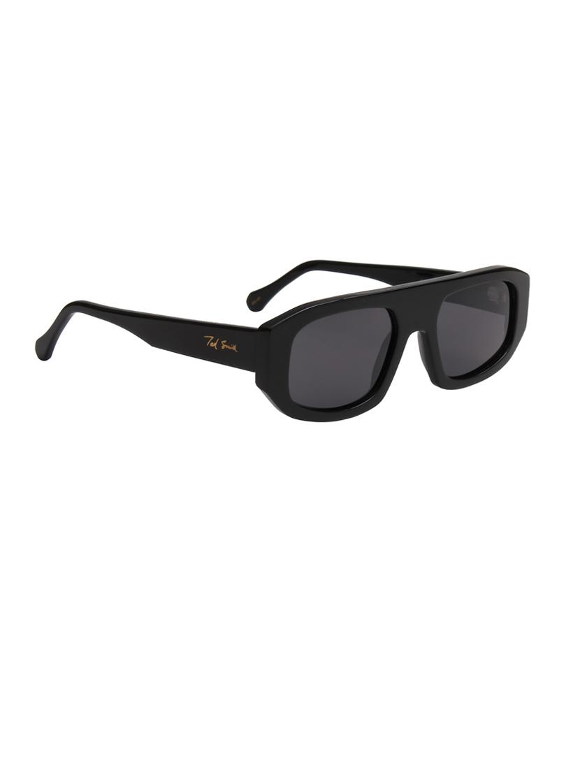 ted-smith unisex black premium italian acetate sunglasses with polarized lenses for men & women - 21711826 - Standard Image - 3