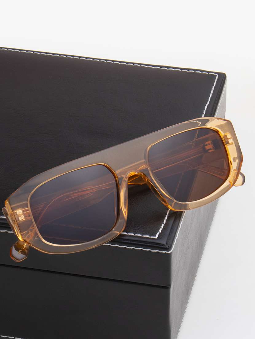 ted-smith unisex brown premium italian acetate sunglasses with  polarized lenses for men & women