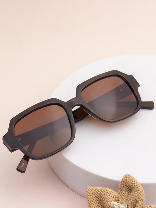 ted-smith unisex brown premium italian acetate sunglasses with  polarized lenses for men & women - 21711839 -  Standard Image - 0