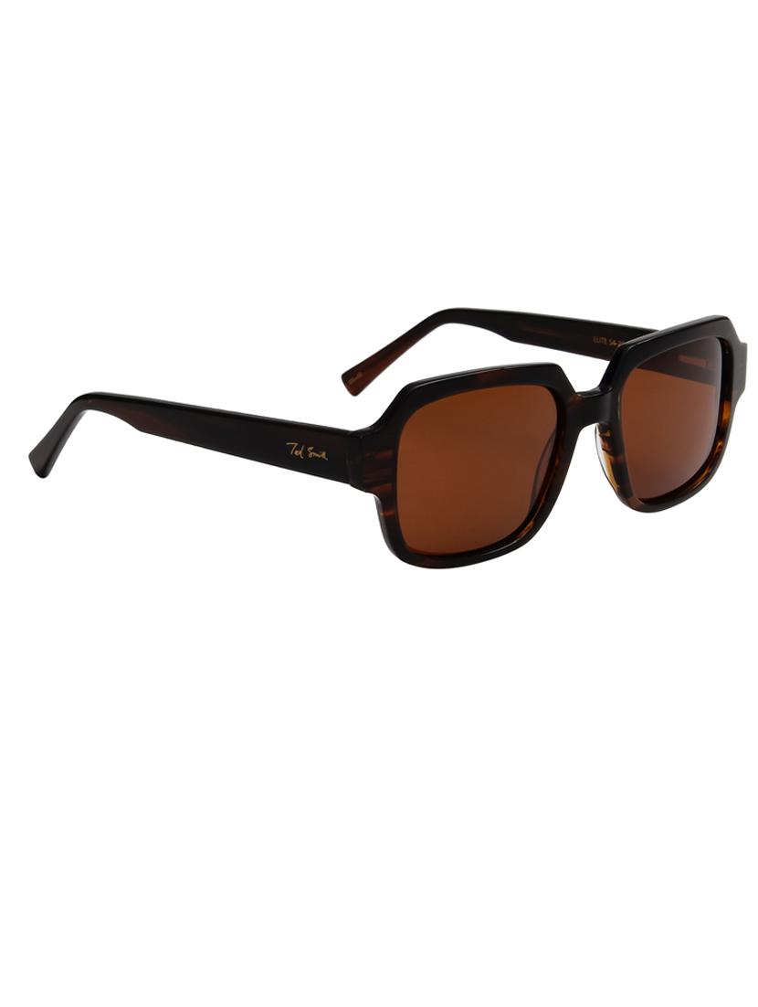 ted-smith unisex brown premium italian acetate sunglasses with polarized lenses for men & women - 21711839 - Standard Image - 3