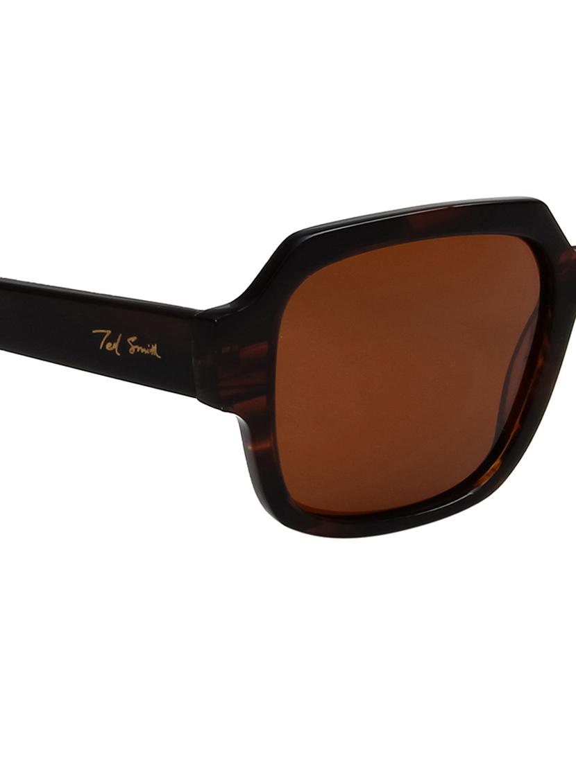 ted-smith unisex brown premium italian acetate sunglasses with polarized lenses for men & women - 21711839 - Standard Image - 5