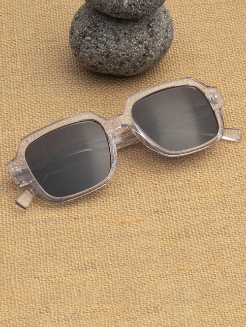 ted-smith unisex black premium italian acetate sunglasses with polarized lenses for men & women - 21711843 - Standard Image - 0