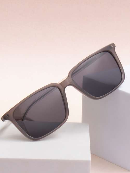 ted-smith unisex black premium italian acetate sunglasses with  polarized lenses for men & women - 21711852 -  Standard Image - 0