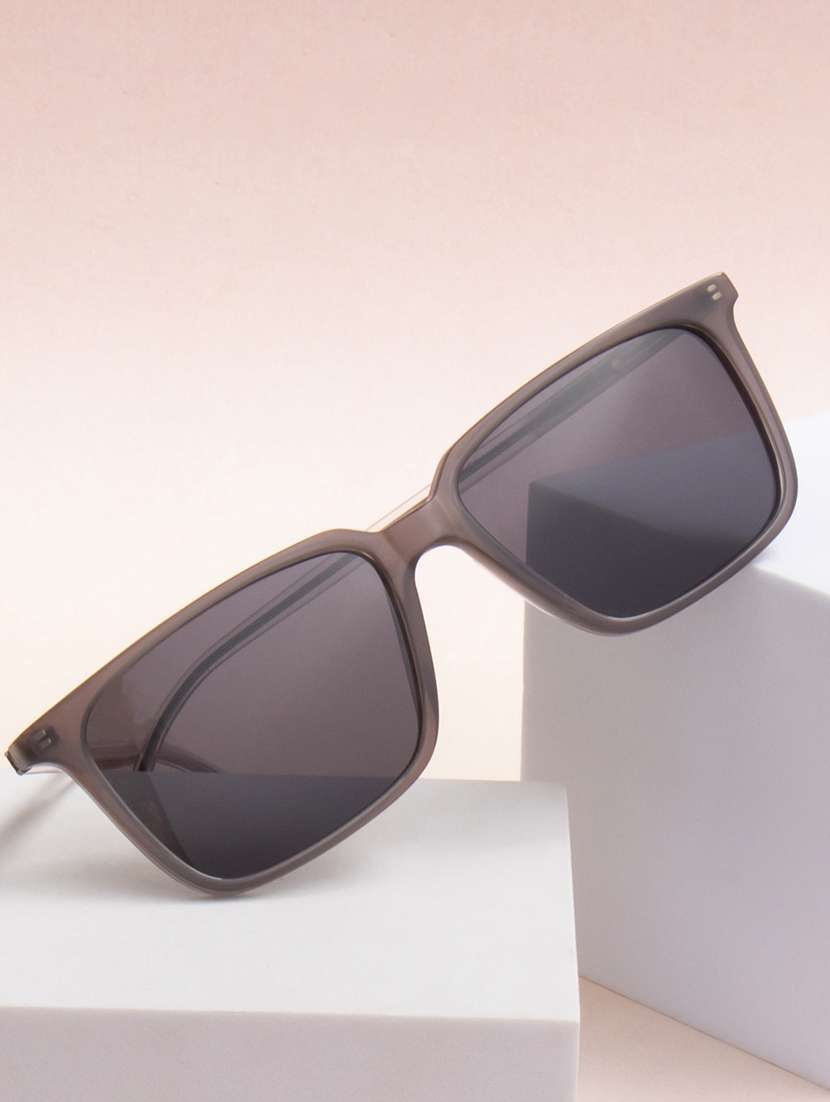 ted-smith unisex black premium italian acetate sunglasses with  polarized lenses for men & women