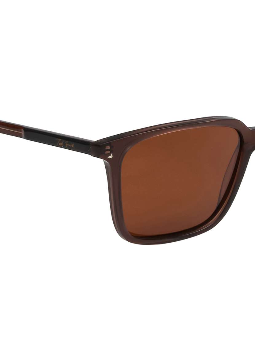 ted-smith unisex brown premium italian acetate sunglasses with  polarized lenses for men & women - 21711854 -  Standard Image - 5