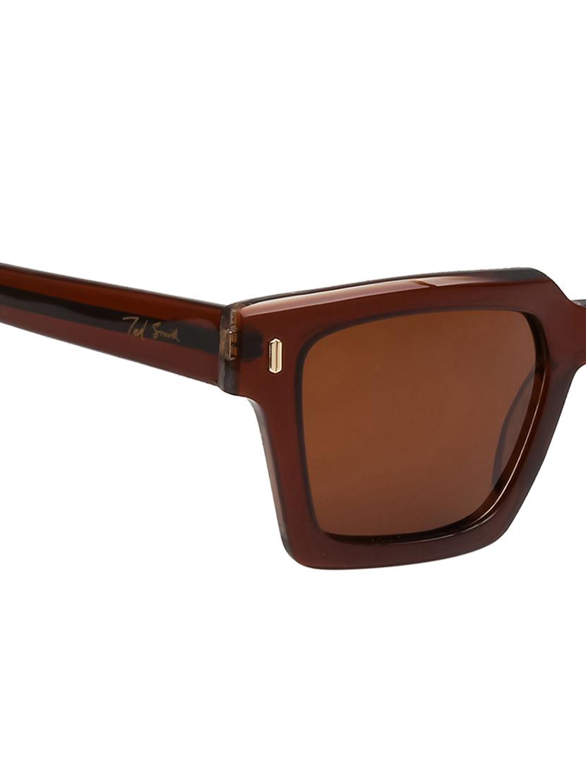 ted-smith unisex brown premium italian acetate sunglasses with polarized lenses for men & women - 21711865 - Standard Image - 5