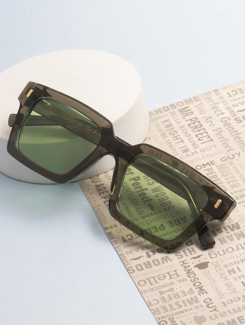 ted-smith unisex green premium italian acetate sunglasses with polarized lenses for men & women - 21711866 - Zoom Image - 0