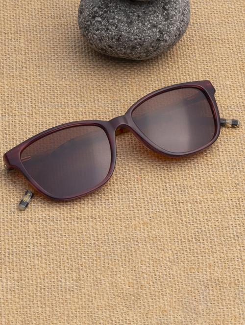 ted-smith unisex brown premium italian acetate sunglasses with polarized lenses for men & women - 21711871 - Standard Image - 0