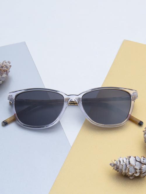 ted-smith unisex black premium italian acetate sunglasses with  polarized lenses for men & women - 21711872 -  Standard Image - 0
