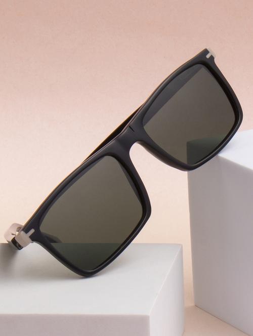 ted-smith unisex green premium italian acetate sunglasses with  polarized lenses for men & women - 21711873 -  Standard Image - 0