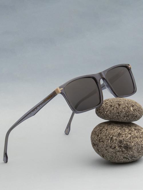 ted-smith unisex black premium italian acetate sunglasses with  polarized lenses for men & women - 21711875 -  Standard Image - 0