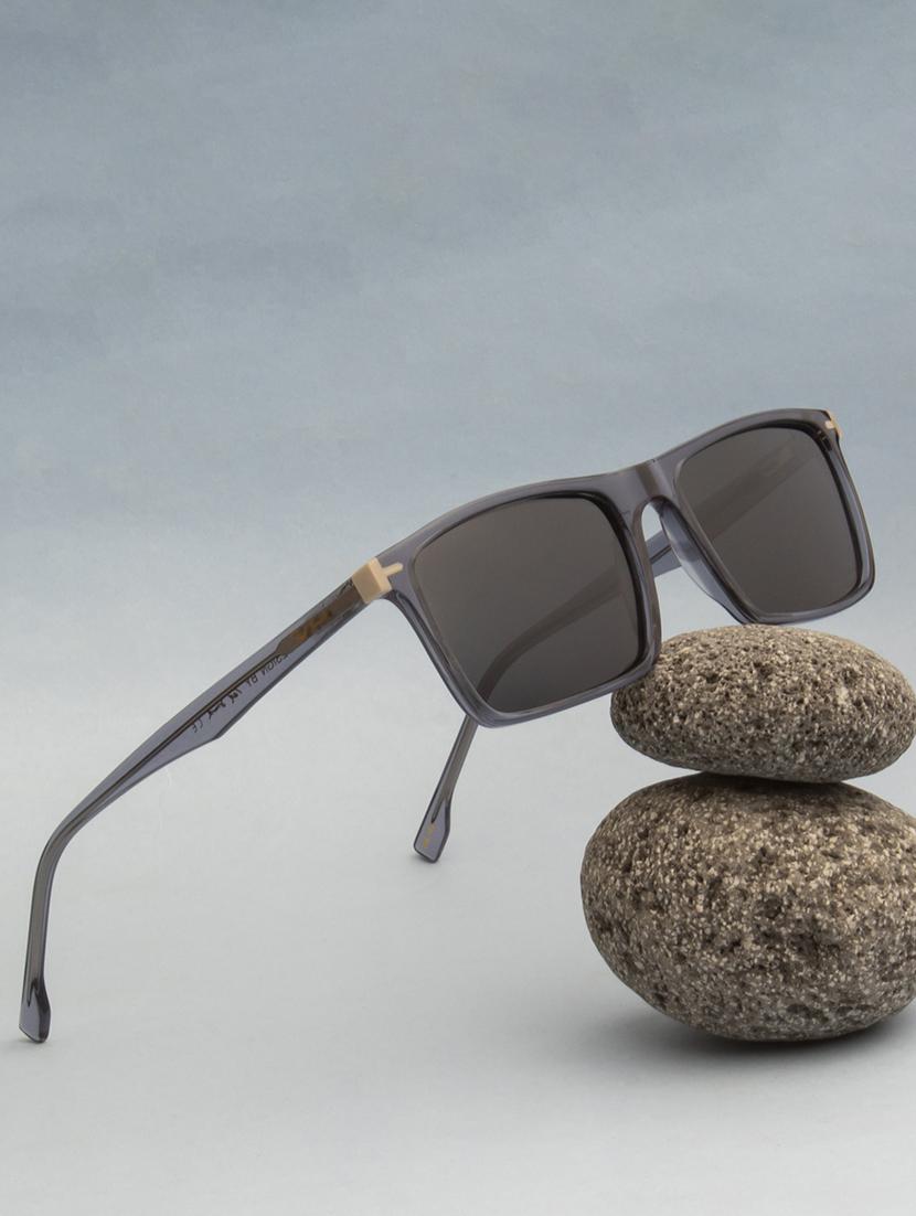 ted-smith unisex black premium italian acetate sunglasses with  polarized lenses for men & women - 21711875 -  Zoom Image - 0