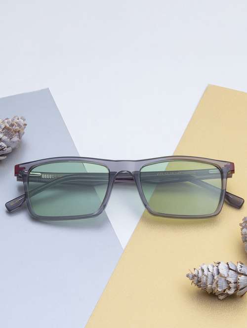 ted-smith unisex green premium italian acetate sunglasses with  polarized lenses for men & women - 21711877 -  Standard Image - 0