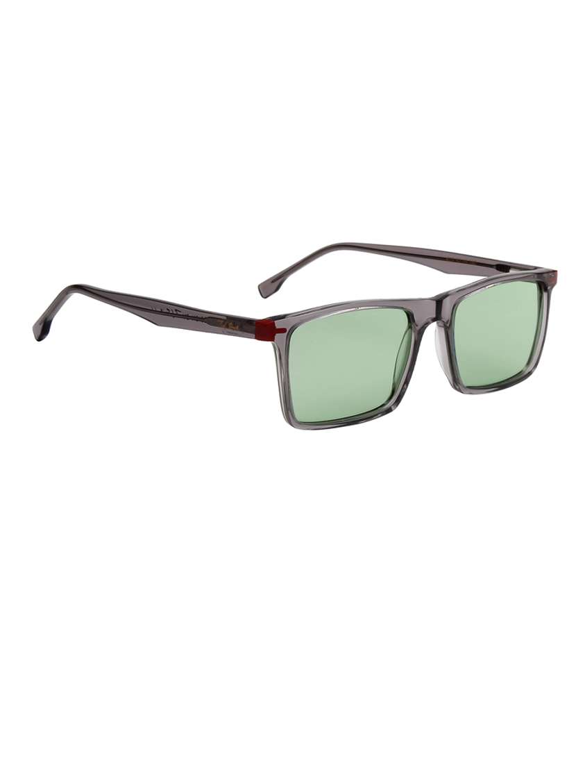 ted-smith unisex green premium italian acetate sunglasses with  polarized lenses for men & women - 21711877 -  Standard Image - 3