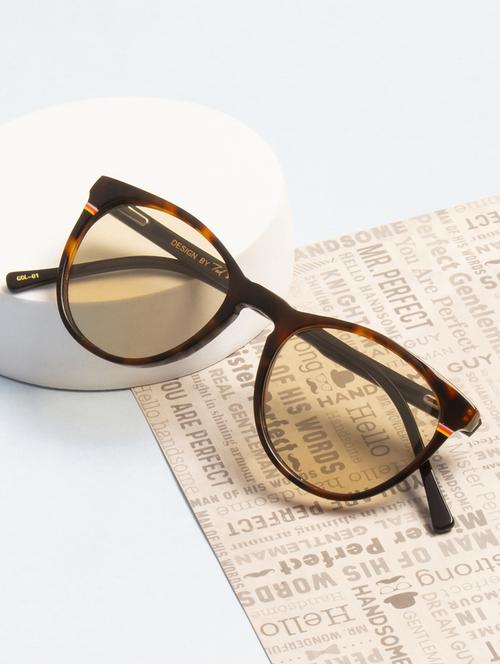ted-smith unisex brown premium italian acetate sunglasses with  polarized lenses for men & women - 21711885 -  Standard Image - 0