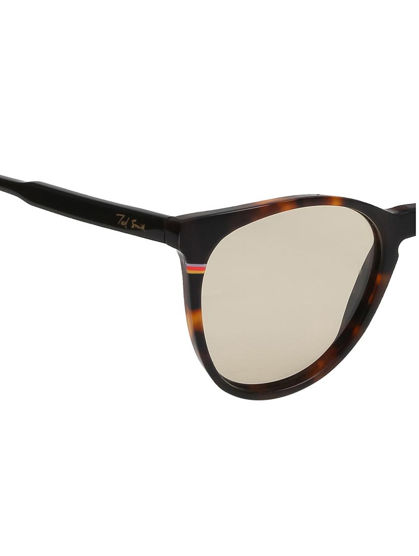 ted-smith unisex brown premium italian acetate sunglasses with polarized lenses for men & women - 21711885 - Standard Image - 5