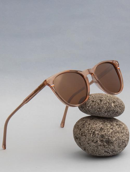 ted-smith unisex brown premium italian acetate sunglasses with polarized lenses for men & women - 21711886 - Standard Image - 0