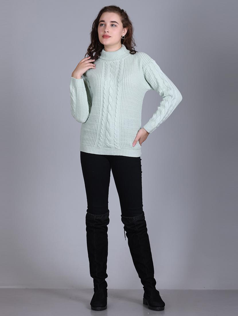 women long sleeves self design pullover - 21711898 - Standard Image - 5