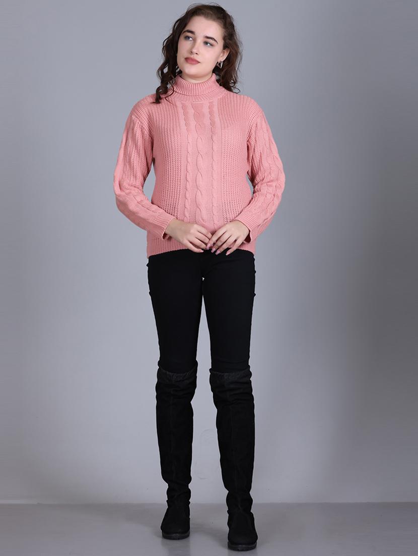 women long sleeves self design pullover - 21711899 - Standard Image - 5