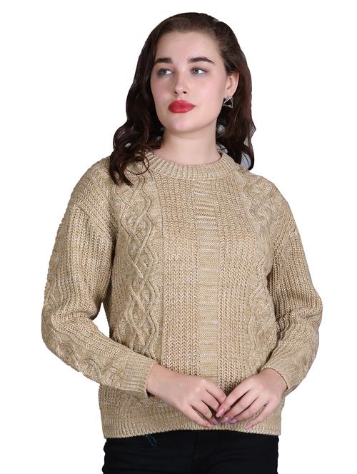 women long sleeves self design pullover - 21711900 -  Standard Image - 0
