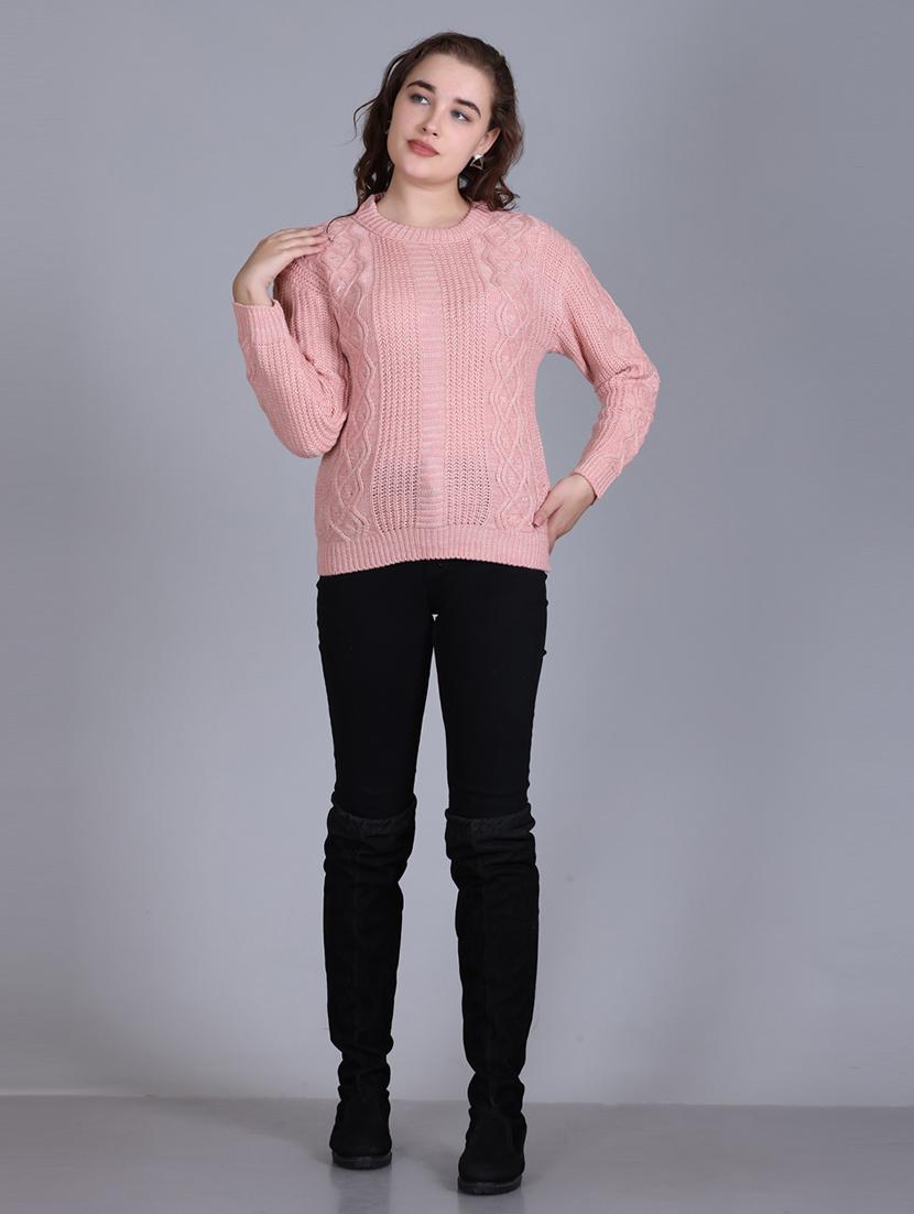 women long sleeves self design pullover - 21711901 - Standard Image - 5