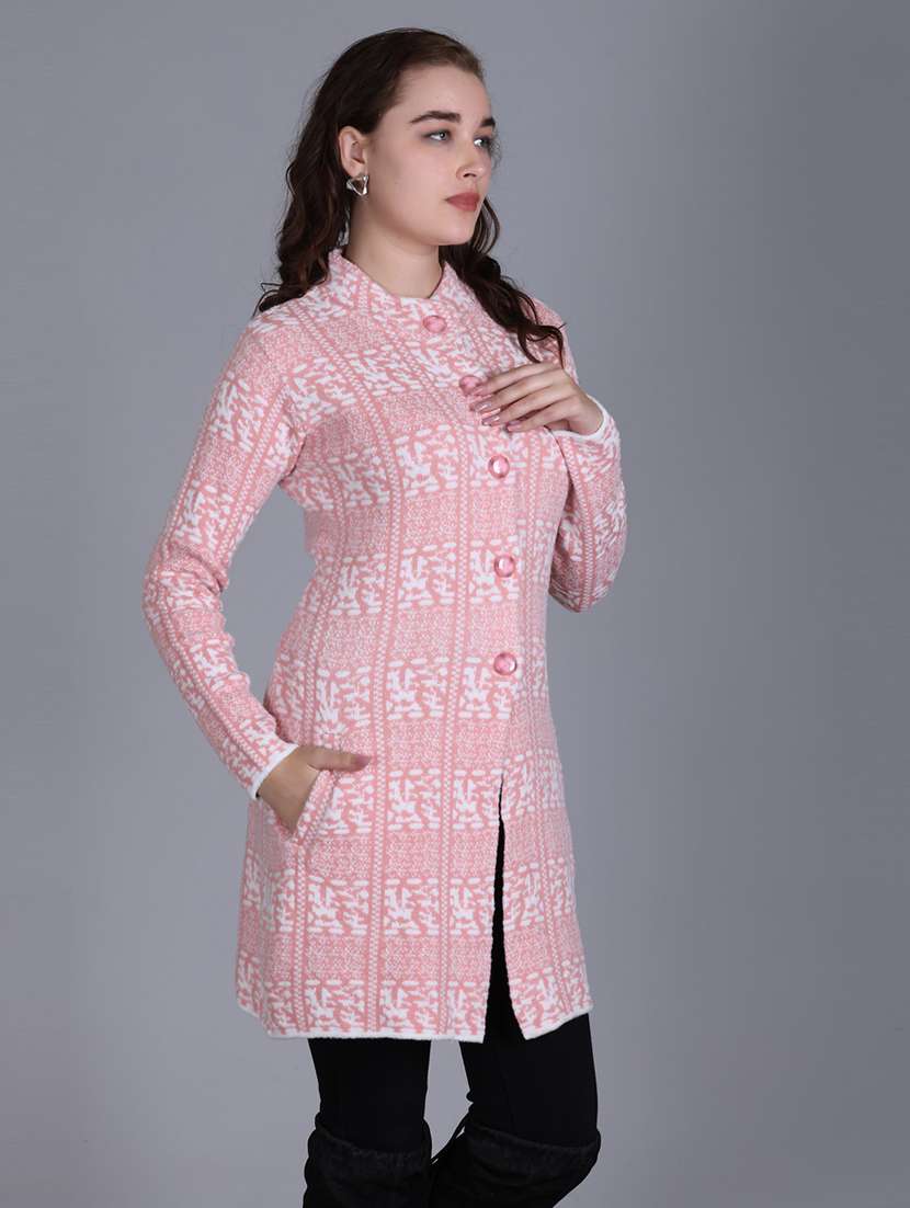 women self design long line coatigan - 21711912 -  Standard Image - 3