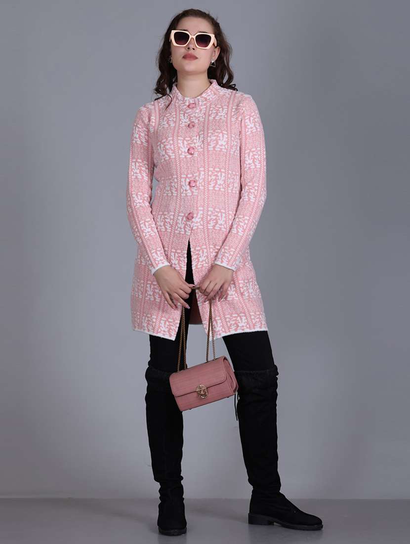 women self design long line coatigan - 21711912 -  Standard Image - 5