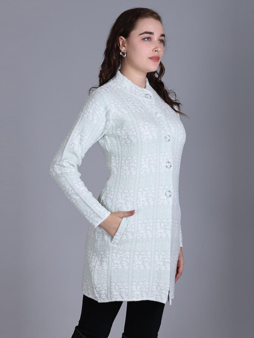 women self design long line coatigan - 21711913 - Standard Image - 3
