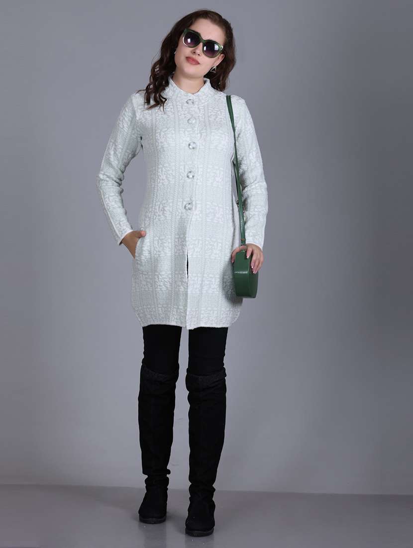 women self design long line coatigan - 21711913 - Standard Image - 5