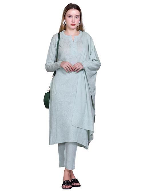 women self design long sleeve suit set - 21711917 -  Standard Image - 0