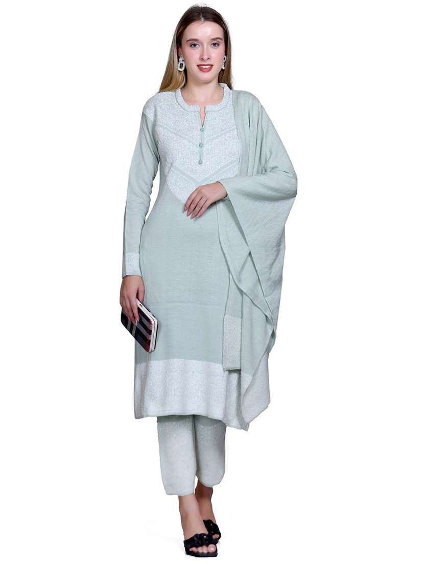 women self design long sleeve suit set