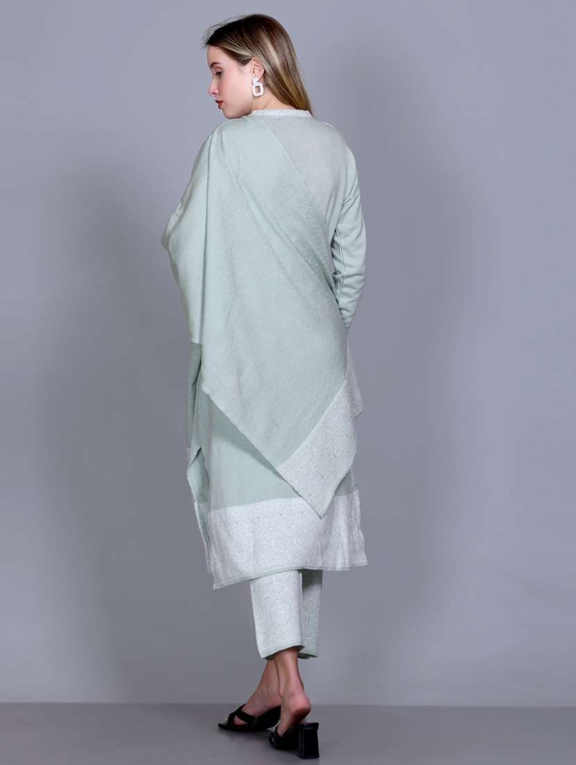 women self design long sleeve suit set - 21711918 - Standard Image - 5