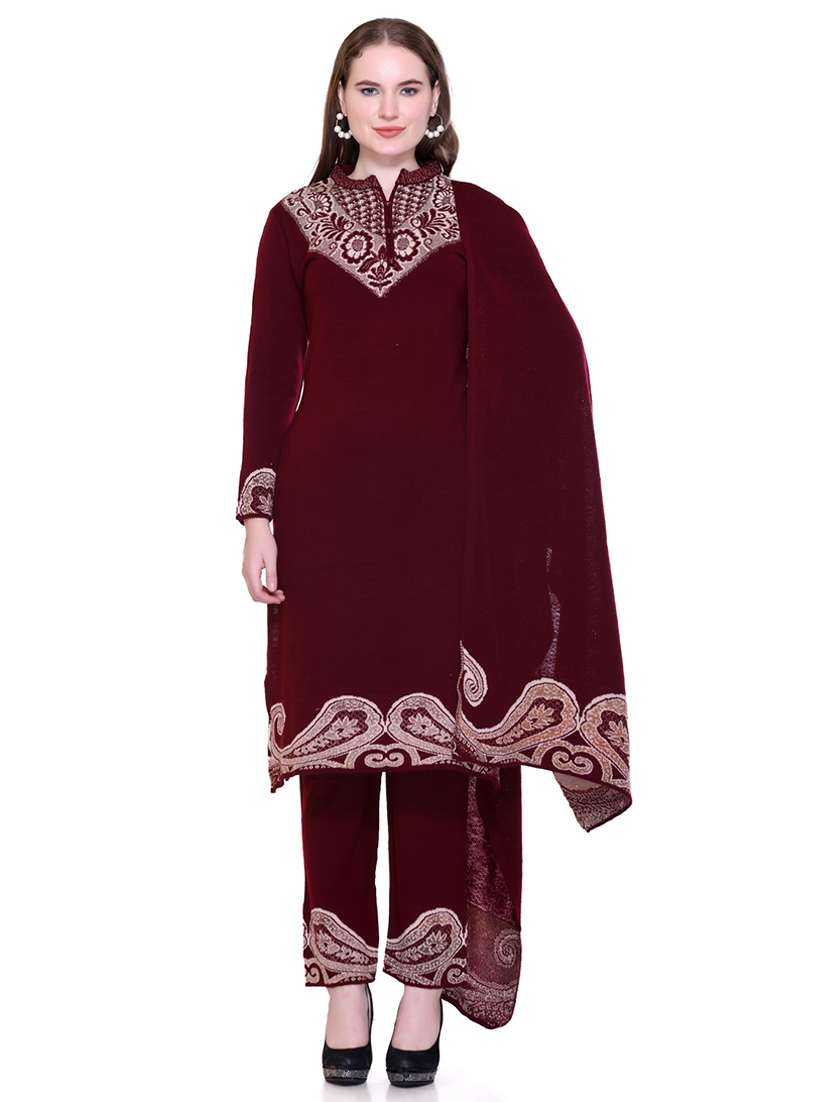 women self design long sleeve suit set