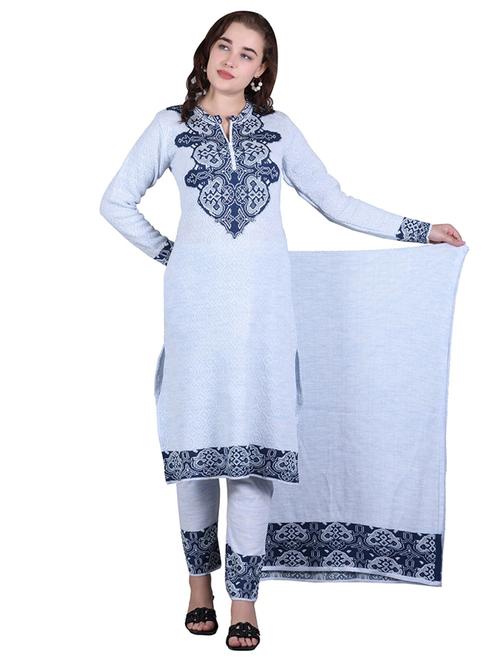 women self design long sleeve suit set - 21711924 -  Standard Image - 0