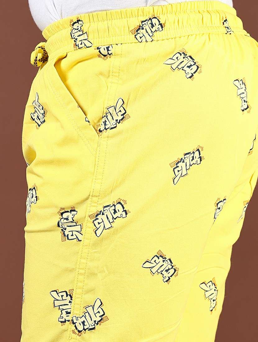 boys yellow printed mid rise shorts - 21711992 -  Standard Image - 5