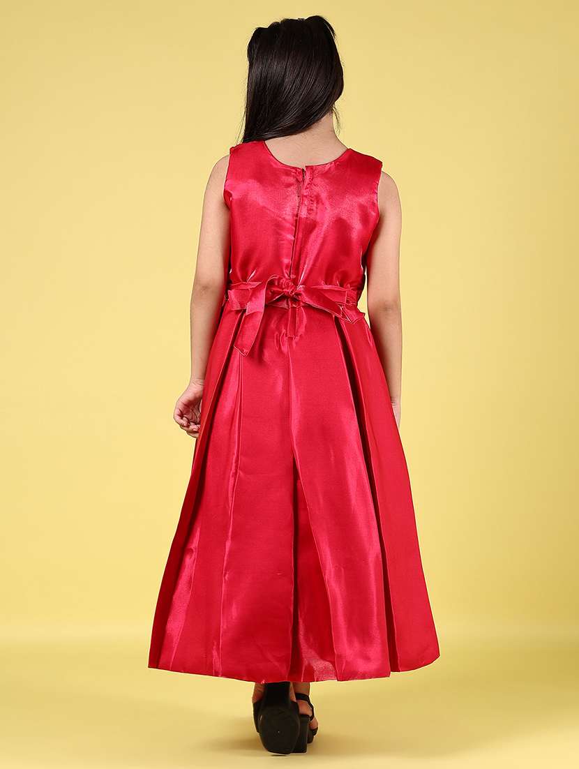 girls solid sleeveless fit and flare dress - 21712007 -  Standard Image - 3