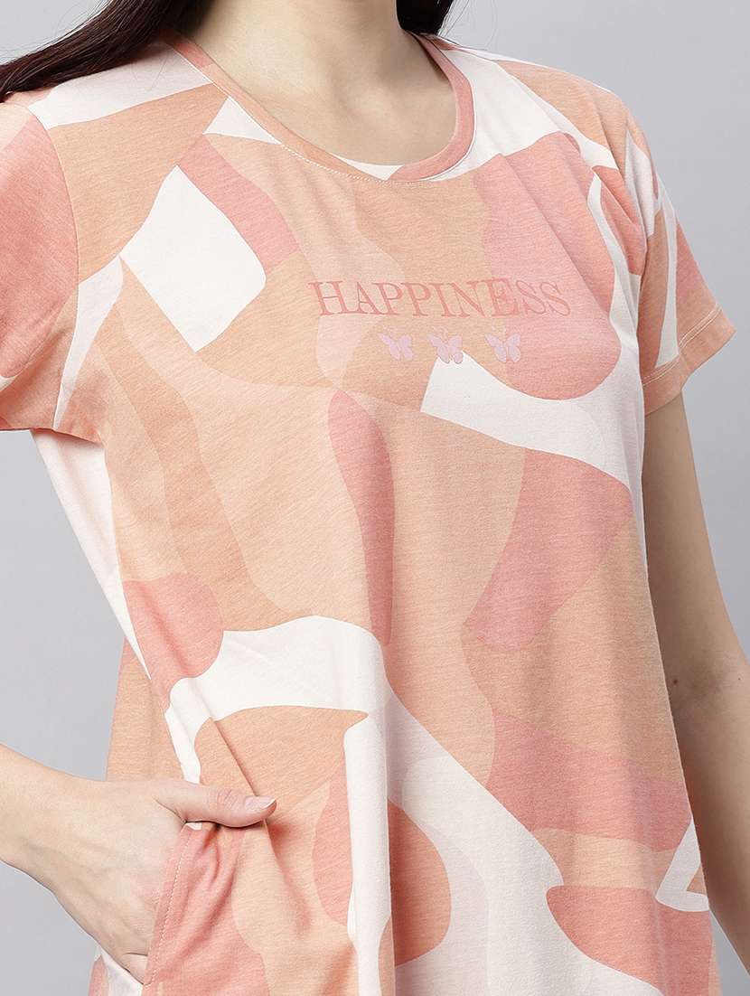 women round neck printed sleepshirts - 21712080 -  Standard Image - 5