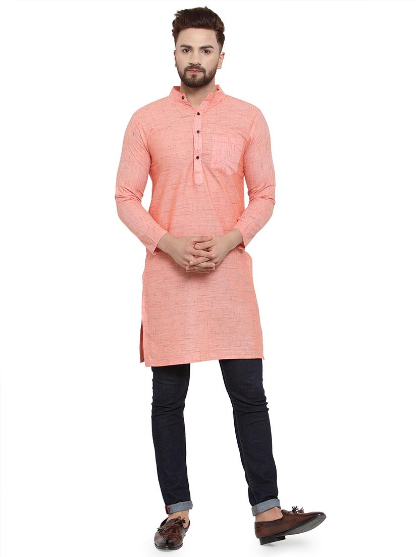 men mandarin neck solid long kurta - 21712088 -  Zoom Image - 0